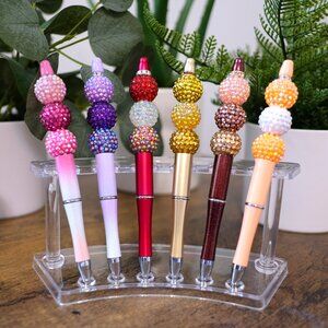 Beautiful Beaded Pens, writing, journaling, black ink, beadable pens, beads